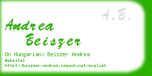 andrea beiszer business card